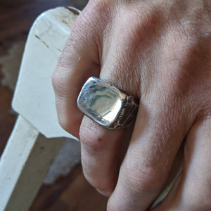 Short Hand Forged Signet Ring