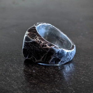 Short Hand Forged Signet Ring